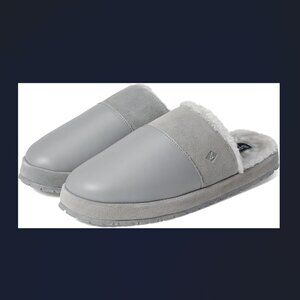 Sperry Men's Slipper Slide Cape May Mule Suede Leather Slip Ons Grey Size 9